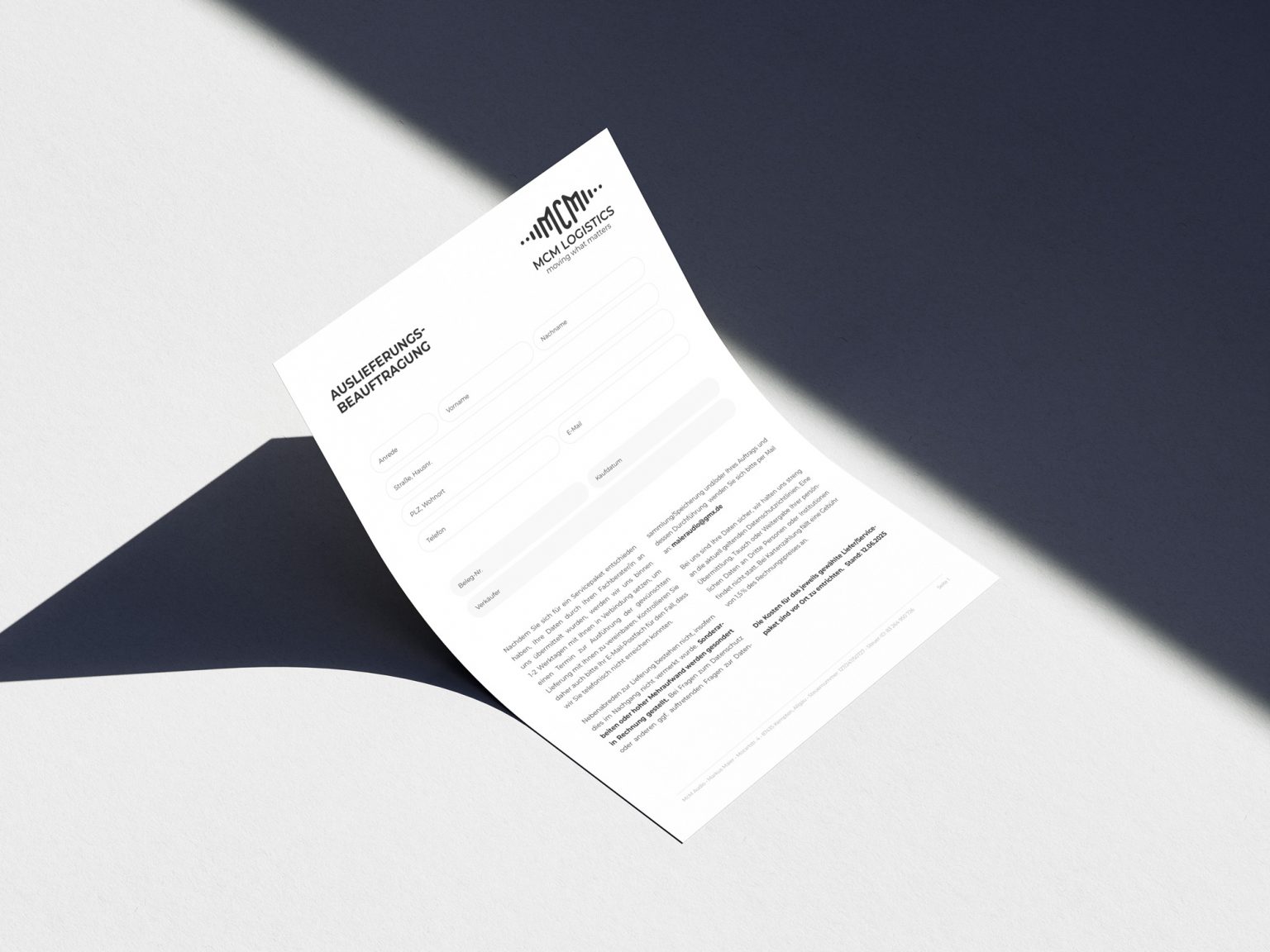 McM Audio Beauftragungsformulare